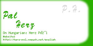 pal herz business card